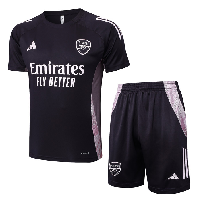 Tuta da Track Arsenal Manica Corta Grigio Scuro - Pantaloncini 24-25